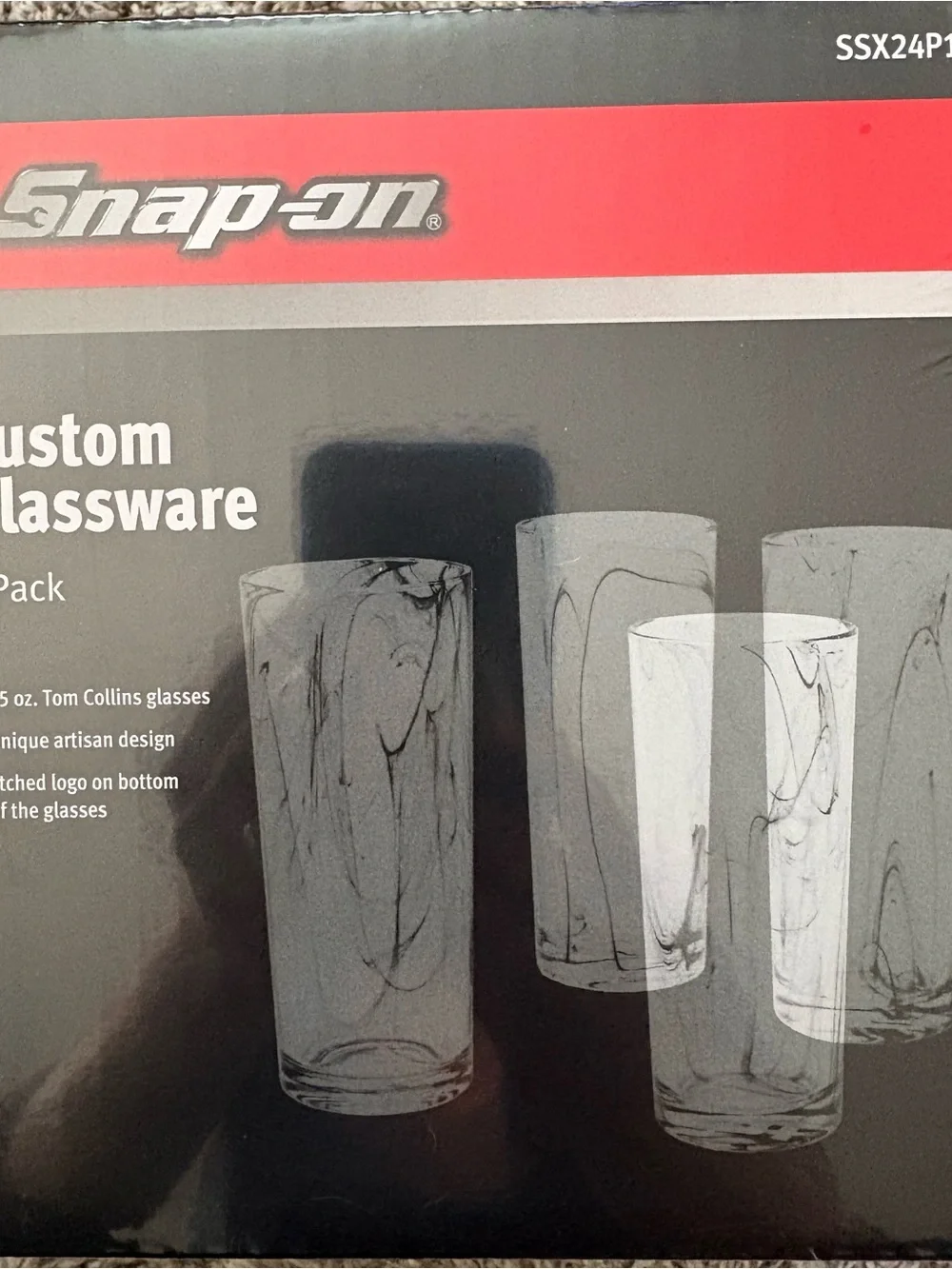 Snap-on Custom Glassware Set - 4 Pack